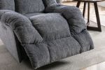 Electric Power Recliner Chairs with USB Charge Port, Electric Reclining Recliner with Upholstered Seat, Overstuffed Reclining Sofa Recliner for Living