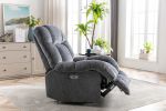 Electric Power Recliner Chairs with USB Charge Port, Electric Reclining Recliner with Upholstered Seat, Overstuffed Reclining Sofa Recliner for Living