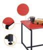 GT 3 Piece Red Carbon Fiber Wrap Coffee Table and End Table Set