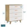SOLID WOOD DRAWER DRESSER CABINET WITH BAR STORAGE ‚Äì Multi-Purpose Living Room, Bedroom, Dining Room Furniture
