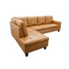 Ginger Faux Leather Living Room Sofa