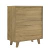SOLID WOOD DRAWER DRESSER CABINET WITH BAR STORAGE ‚Äì Multi-Purpose Living Room, Bedroom, Dining Room Furniture