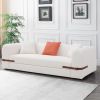 Modern Sofa Couch Ergonomics Design sofa for Living Room Bedroom, Apartment, 3 Seat Sofa,Beige