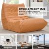 [VIDEO provided] [New] Comfy Oversized Lazy Sofa, Modern Armless Lounge Chair with Backrest Retro Single-Seat , 100% Sponge-Filled Sofa for Living Roo