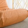 [VIDEO provided] [New] Comfy Oversized Lazy Sofa, Modern Armless Lounge Chair with Backrest Retro Single-Seat , 100% Sponge-Filled Sofa for Living Roo