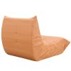 [VIDEO provided] [New] Comfy Oversized Lazy Sofa, Modern Armless Lounge Chair with Backrest Retro Single-Seat , 100% Sponge-Filled Sofa for Living Roo