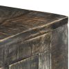 Desk Black 43.3"x19.7"x29.5" Solid Mango Wood