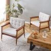 A modern minimalist walnut color rattan like solid wood sofa, equipped with a minimalist and comfortable high rebound sponge sofa cushion. Suitable fo