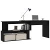 Corner Desk Black 78.7"x19.7"x29.9" Engineered Wood
