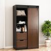 2023 New Design Wood Home Bedroom Furniture Sets King Size Wardrobes Dresser Clothes Closetr with Drawer