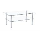 2-Layer Space Coffee Table ,Modern Sofa table with Storage Shelve for Living Room