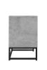2 Drawer Nightstand,geometric elements,cement grey,for bedroom, living room and study