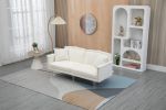 COOLMORE Couches for Living Room Mid Century Modern Velvet Love Seats Sofa with 2 Pillows, Loveseat Armrest for Bedroom, Apartment, Home Office