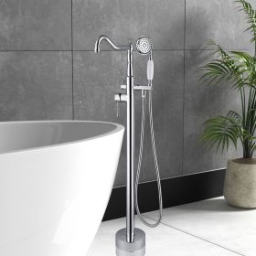 Freestanding Bathtub Faucet with Hand Shower (Color: as Pic)