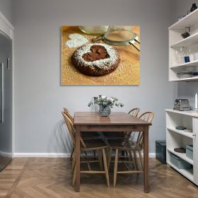 Framed Canvas Wall Art Decor Bread Painting, Heart Shape Cookie Painting Decoration For Restrant, Kitchen, Dining Room, Office Living Room, Bedroom De (Color: as Pic)