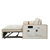 Modern 55.5" Pull Out Sleep Sofa Bed 2 Seater Loveseats Sofa Couch with side pockets, Adjsutable Backrest and Lumbar Pillows for Apartment Office Livi