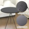 Coffee Table, Side Table Round, Small End Table for Dining, Modern Kitchen Table Bedside Table, Easy Assembly Accent Table Black Drink Table for Livin
