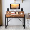 Old Wood Table with Two Small Drawers and Two Large Drawers ,Computer Desk  Used For Study Desk XH