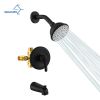 Aquacubic Shower Faucets Sets, Tub and Shower Trim Kit with Pressure Balance Valve, Single Handle Trim Kit with 4 Inch Shower Head, Tub Spout with Div