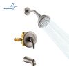 Aquacubic Shower Faucets Sets, Tub and Shower Trim Kit with Pressure Balance Valve, Single Handle Trim Kit with 4 Inch Shower Head, Tub Spout with Div