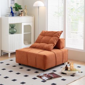 Modular Sectional single sofa,Armless Chair with Removable Back Cushion -33.1"for living room (Color: as Pic)