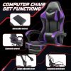 Video Game Chairs for Adults, PU Leather Gaming Chair with Footrest, 360¬∞Swivel Adjustable Lumbar Pillow Gamer Chair, Comfortable Computer Chair for