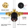 Aquacubic Shower Faucets Sets, Tub and Shower Trim Kit with Pressure Balance Valve, Single Handle Trim Kit with 4 Inch Shower Head, Tub Spout with Div