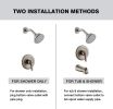 Aquacubic Shower Faucets Sets, Tub and Shower Trim Kit with Pressure Balance Valve, Single Handle Trim Kit with 4 Inch Shower Head, Tub Spout with Div