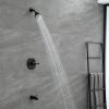 Aquacubic Shower Faucets Sets, Tub and Shower Trim Kit with Pressure Balance Valve, Single Handle Trim Kit with 4 Inch Shower Head, Tub Spout with Div