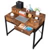 Old Wood Table with Two Small Drawers and Two Large Drawers ,Computer Desk  Used For Study Desk XH