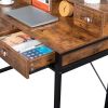 Old Wood Table with Two Small Drawers and Two Large Drawers ,Computer Desk  Used For Study Desk XH