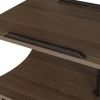 Multifunctional Height Adjustable Overbed End Table Wooden Nightstand with Swivel Top, Storage Drawers, Wheels, and Open Shelf