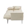 COOLMORE Couches for Living Room Mid Century Modern Velvet Love Seats Sofa with 2 Pillows, Loveseat Armrest for Bedroom, Apartment, Home Office