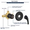 Aquacubic Shower Faucets Sets, Tub and Shower Trim Kit with Pressure Balance Valve, Single Handle Trim Kit with 4 Inch Shower Head, Tub Spout with Div