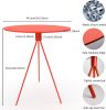 Coffee Table, Side Table Round, Small End Table for Dining, Modern Kitchen Table Bedside Table, Easy Assembly Accent Table Black Drink Table for Livin