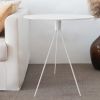 Coffee Table, Side Table Round, Small End Table for Dining, Modern Kitchen Table Bedside Table, Easy Assembly Accent Table Black Drink Table for Livin