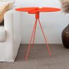 Coffee Table, Side Table Round, Small End Table for Dining, Modern Kitchen Table Bedside Table, Easy Assembly Accent Table Black Drink Table for Livin