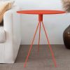 Coffee Table, Side Table Round, Small End Table for Dining, Modern Kitchen Table Bedside Table, Easy Assembly Accent Table Black Drink Table for Livin