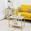Living Room Bedroom 2PCS 2-Tier Nesting Coffee Sofa Side End Tables