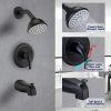Aquacubic Shower Faucets Sets, Tub and Shower Trim Kit with Pressure Balance Valve, Single Handle Trim Kit with 4 Inch Shower Head, Tub Spout with Div