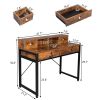 Old Wood Table with Two Small Drawers and Two Large Drawers ,Computer Desk  Used For Study Desk XH