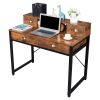 Old Wood Table with Two Small Drawers and Two Large Drawers ,Computer Desk  Used For Study Desk XH