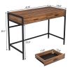 Old Wood Table with Two Small Drawers and Two Large Drawers ,Computer Desk  Used For Study Desk XH
