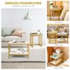 Living Room Bedroom 2PCS 2-Tier Nesting Coffee Sofa Side End Tables