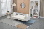 COOLMORE Couches for Living Room Mid Century Modern Velvet Love Seats Sofa with 2 Pillows, Loveseat Armrest for Bedroom, Apartment, Home Office