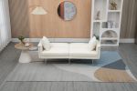 COOLMORE Couches for Living Room Mid Century Modern Velvet Love Seats Sofa with 2 Pillows, Loveseat Armrest for Bedroom, Apartment, Home Office