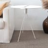 Coffee Table, Side Table Round, Small End Table for Dining, Modern Kitchen Table Bedside Table, Easy Assembly Accent Table Black Drink Table for Livin
