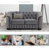 64" Velvet Upholstered Loveseat Sofa; Modern Loveseat Sofa with Thick Removable Seat Cushion; 2-Person Loveseat Sofa Couch for Living Room; Bedroom; o