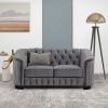 64" Velvet Upholstered Loveseat Sofa; Modern Loveseat Sofa with Thick Removable Seat Cushion; 2-Person Loveseat Sofa Couch for Living Room; Bedroom; o