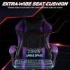 Video Game Chairs for Adults, PU Leather Gaming Chair with Footrest, 360¬∞Swivel Adjustable Lumbar Pillow Gamer Chair, Comfortable Computer Chair for
